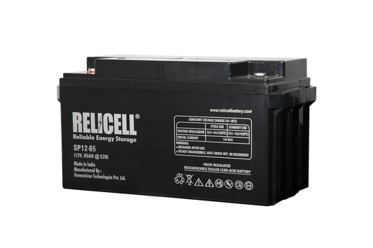 Relicell 65 Ah 12 Volt SMF - VRLA Battery
