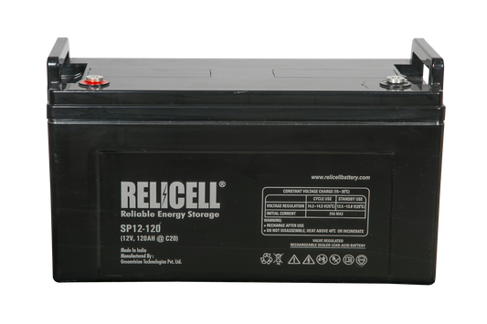 Relicell 120 Ah 12 Volt SMF - VRLA Battery