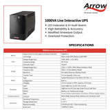 Line Interactive UPS -  1000 VA 600 W 12 VDC
