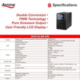 Online Built-in Battery UPS -  1 KVA 800 W 24 VDC