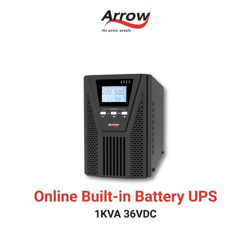 Online Built-in Battery UPS -  1 KVA 800 W 36 VDC