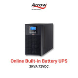 Online Built-in Battery UPS -  2 KVA 1800 W 72 VDC