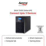 Online Built-in Battery UPS -  2 KVA 1800 W 72 VDC