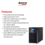 Online Built-in Battery UPS -  3 KVA 2400 W 72 VDC