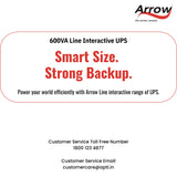 Line Interactive UPS -  600 VA 360 W 12 VDC