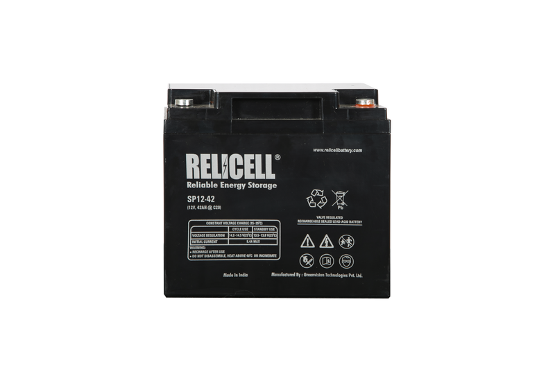 Relicell 42 Ah 12 Volt SMF - VRLA Battery