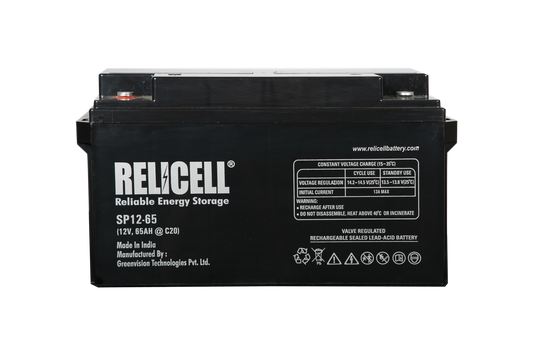 Relicell 65 Ah 12 Volt SMF - VRLA Battery