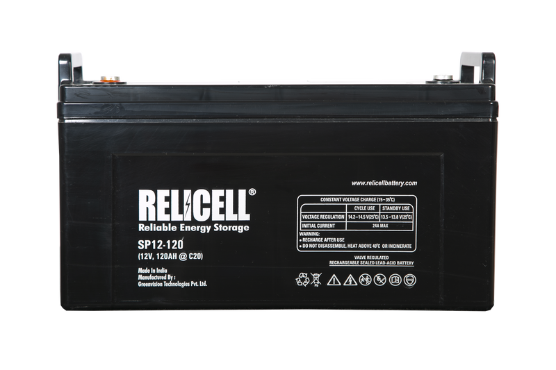 Relicell 120 Ah 12 Volt SMF - VRLA Battery