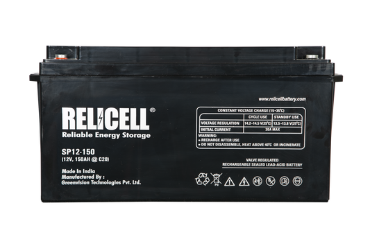 Relicell 150 Ah 12 Volt SMF - VRLA Battery