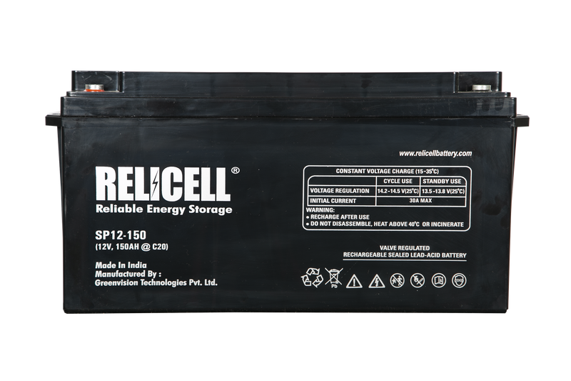 Relicell 150 Ah 12 Volt SMF - VRLA Battery